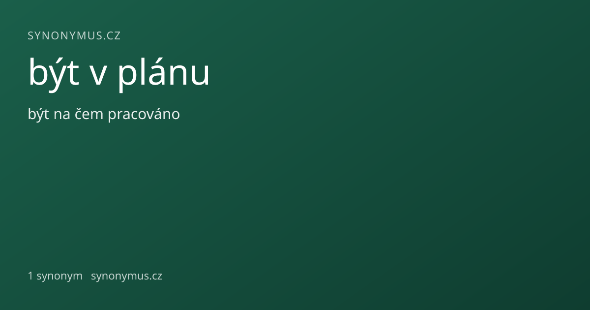 Náhled odkazu: být v plánu