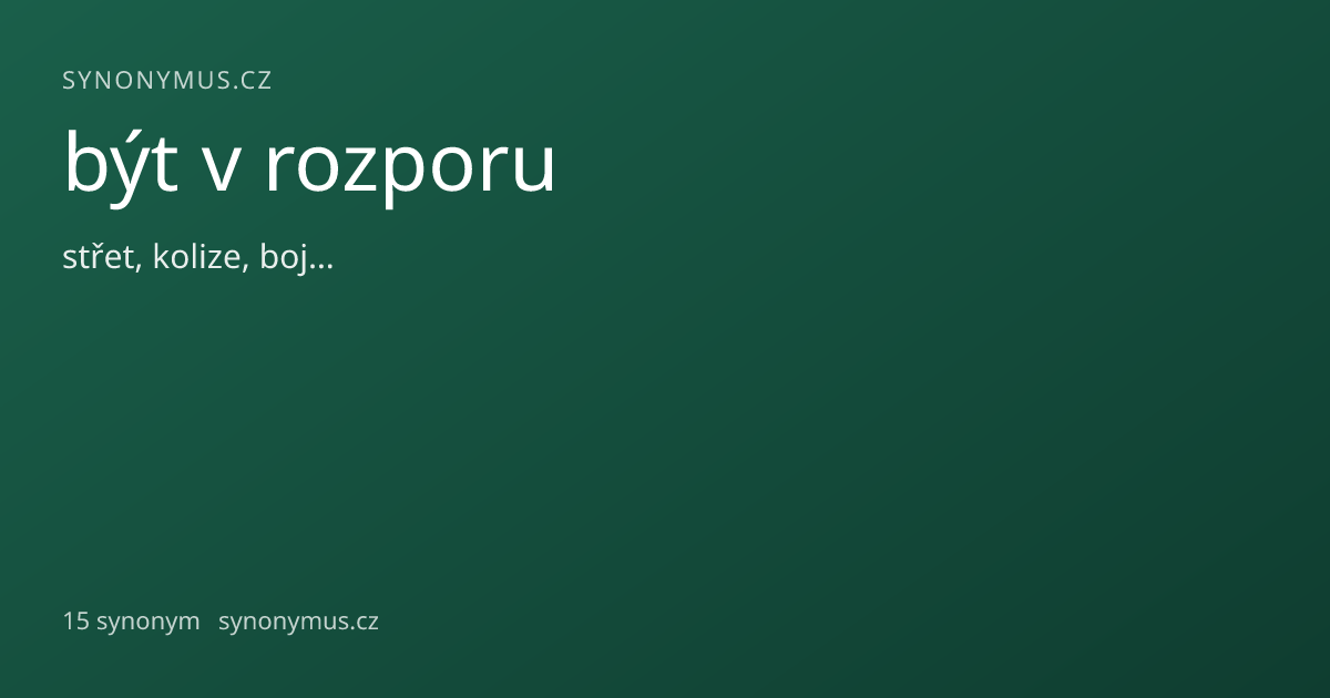 Náhled odkazu: být v rozporu