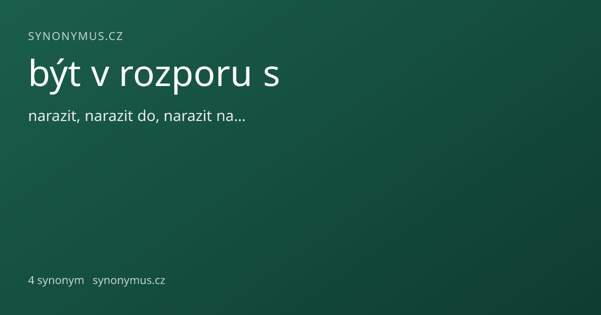 Náhled odkazu: být v rozporu s