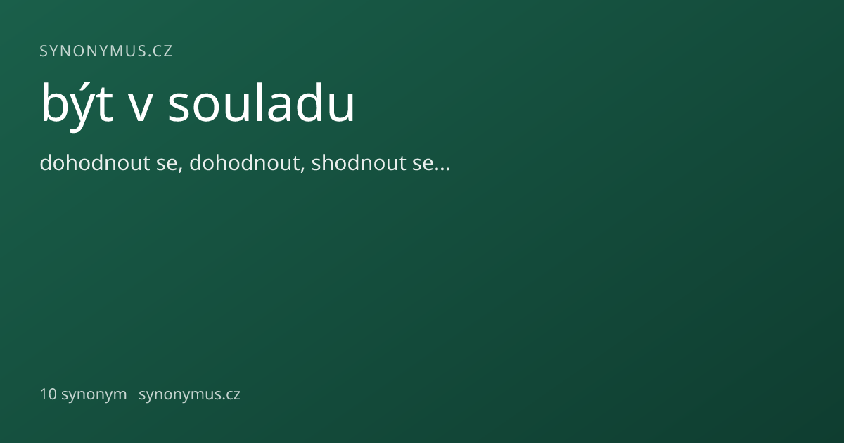Náhled odkazu: být v souladu