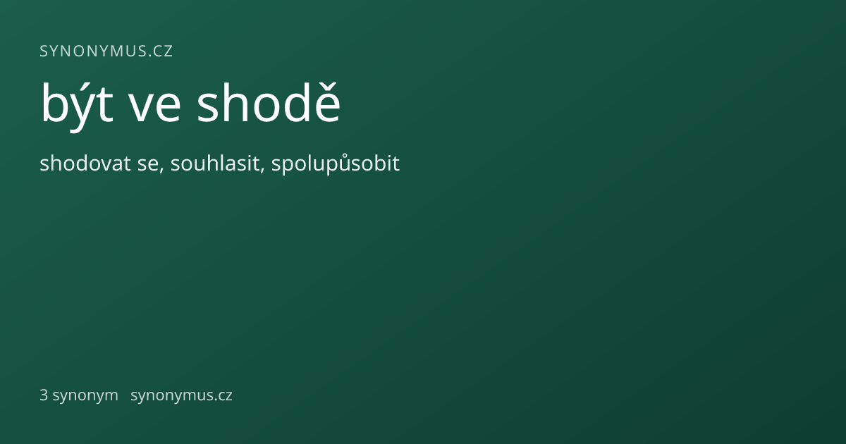 Náhled odkazu: být ve shodě