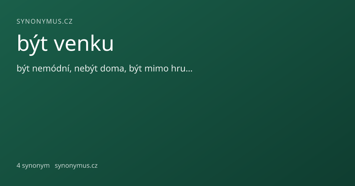 Náhled odkazu: být venku