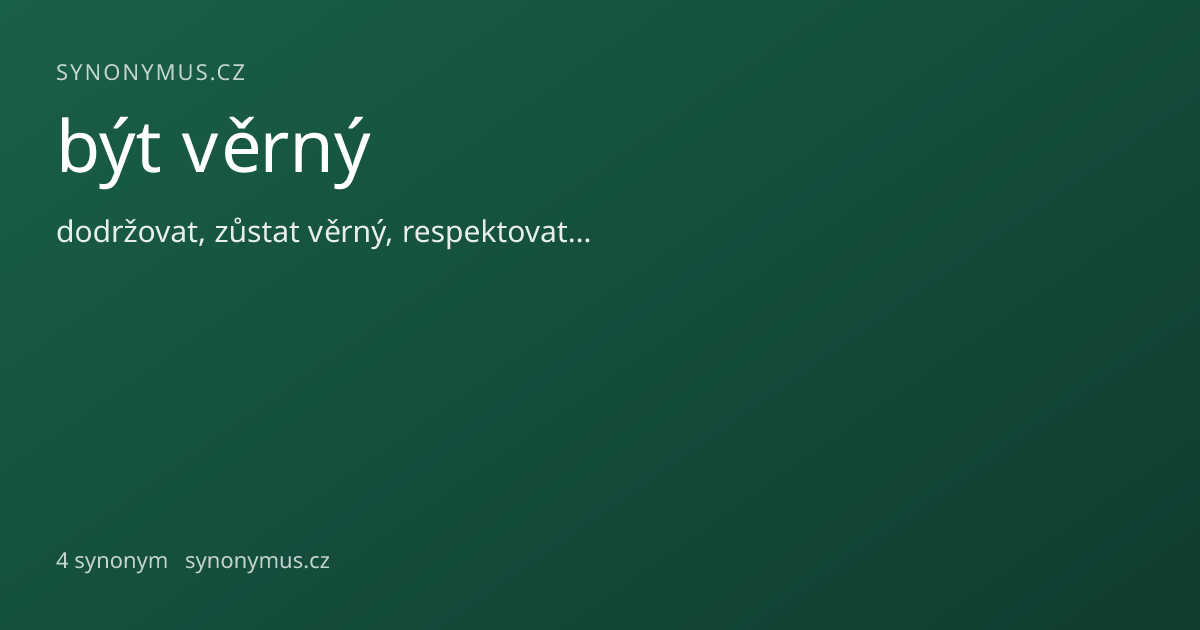 Náhled odkazu: být věrný