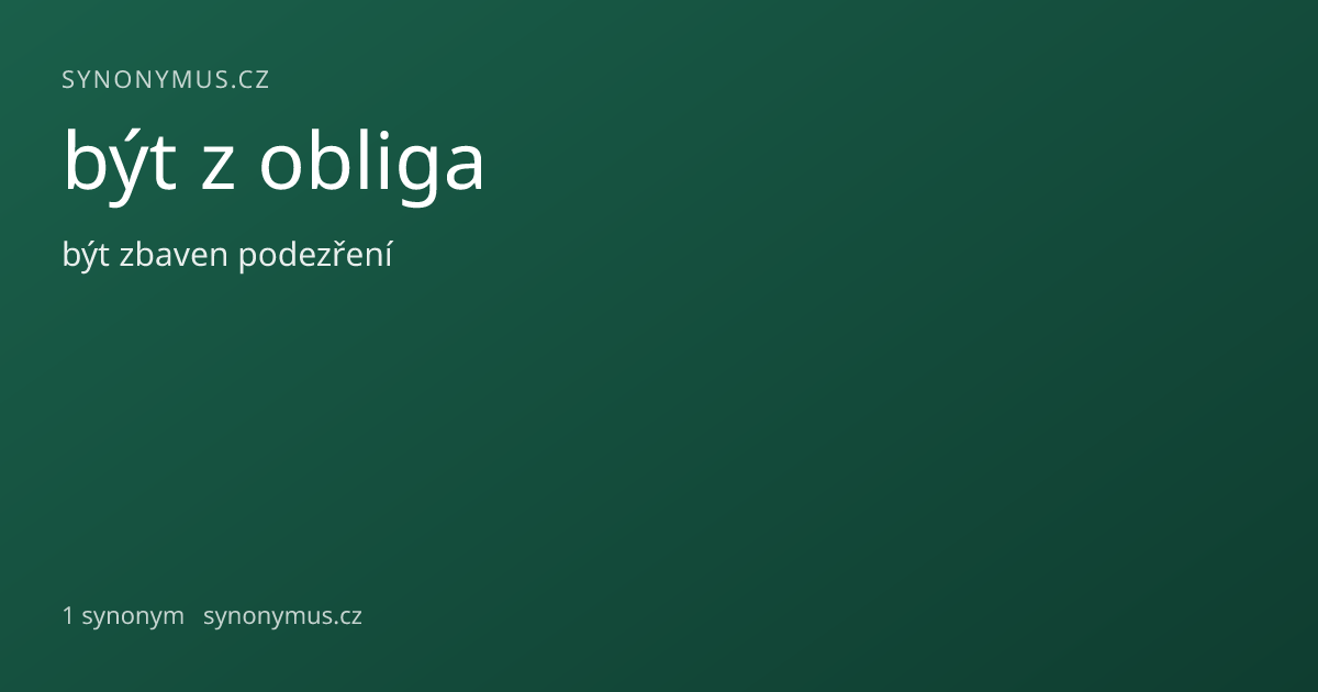 Náhled odkazu: být z obliga