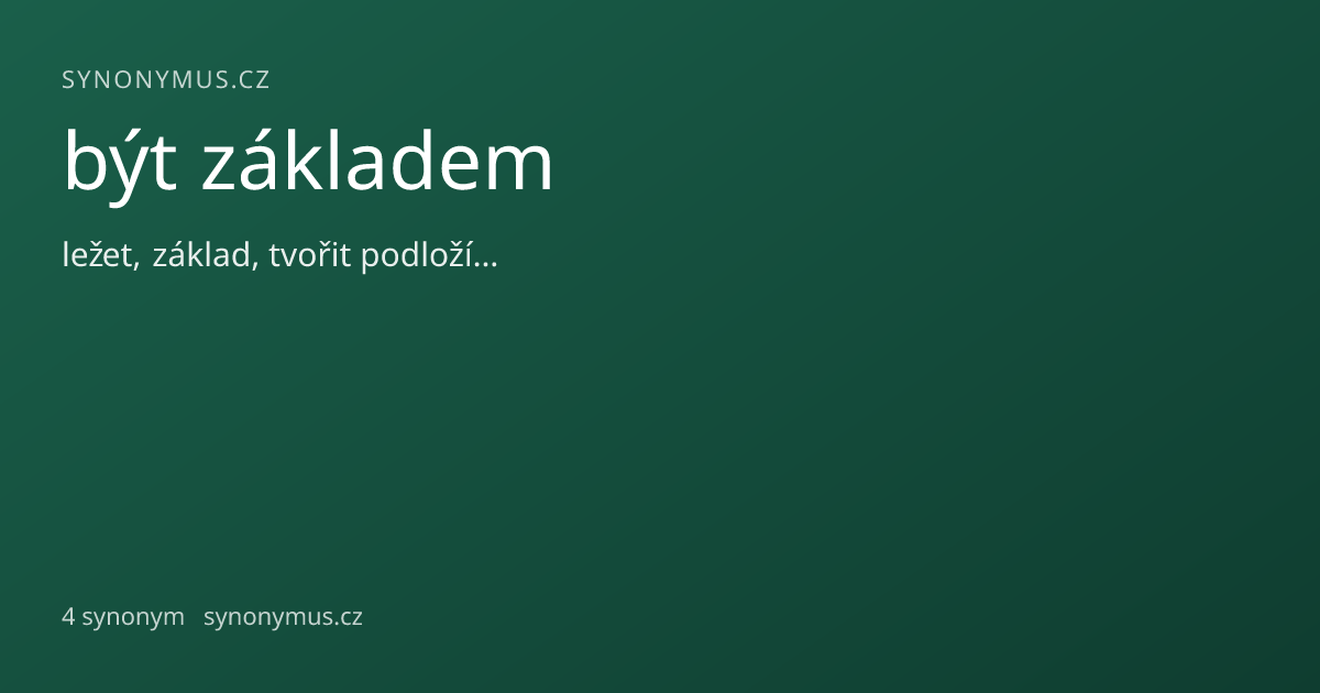 Náhled odkazu: být základem