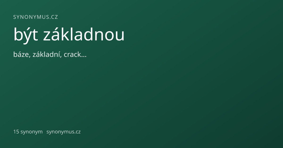 Náhled odkazu: být základnou