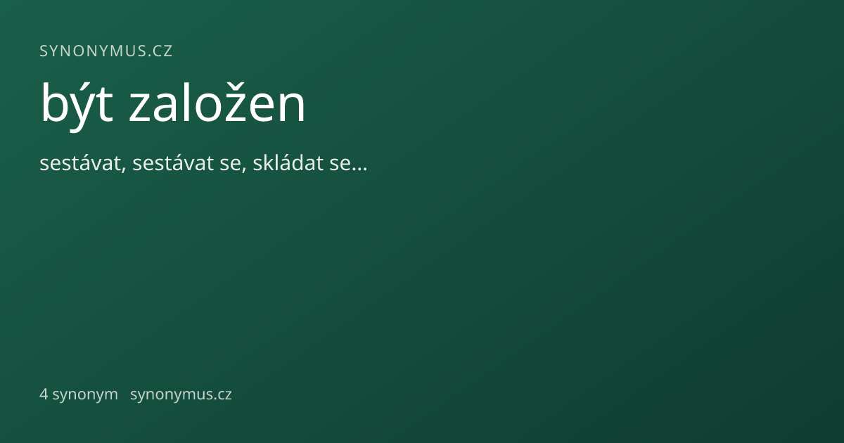 Náhled odkazu: být založen