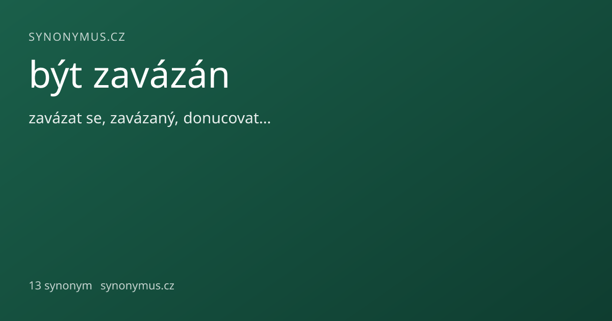 Náhled odkazu: být zavázán