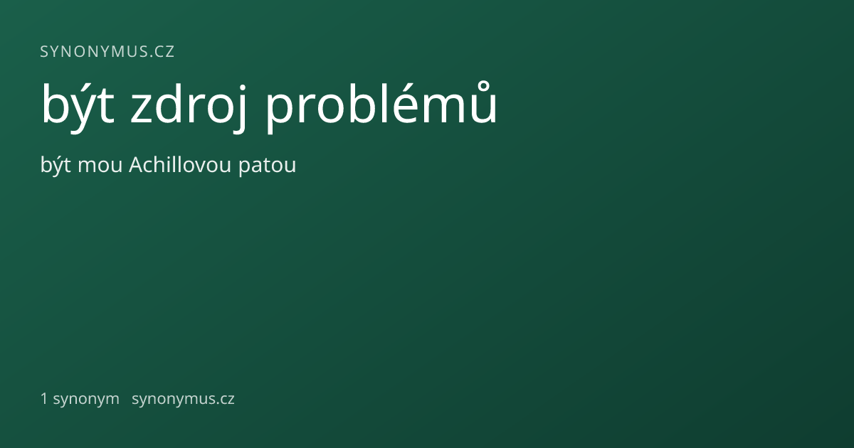 Náhled odkazu: být zdroj problémů