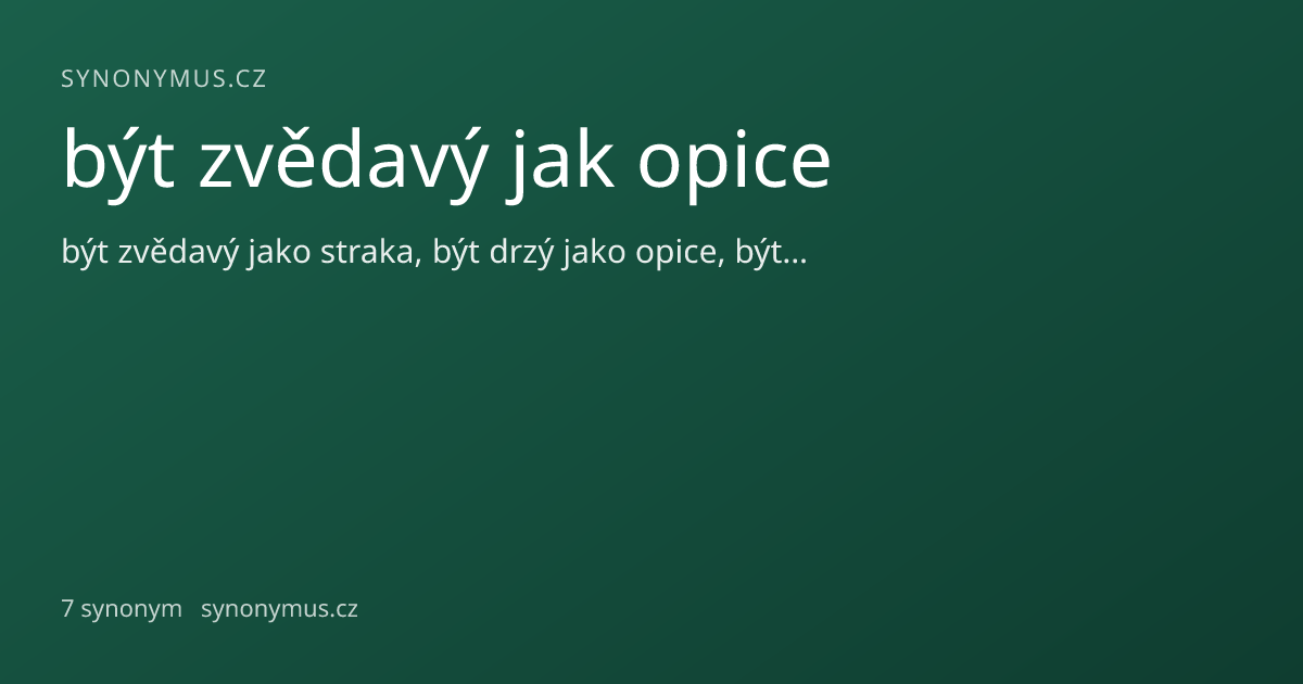 Náhled odkazu: být zvědavý jak opice