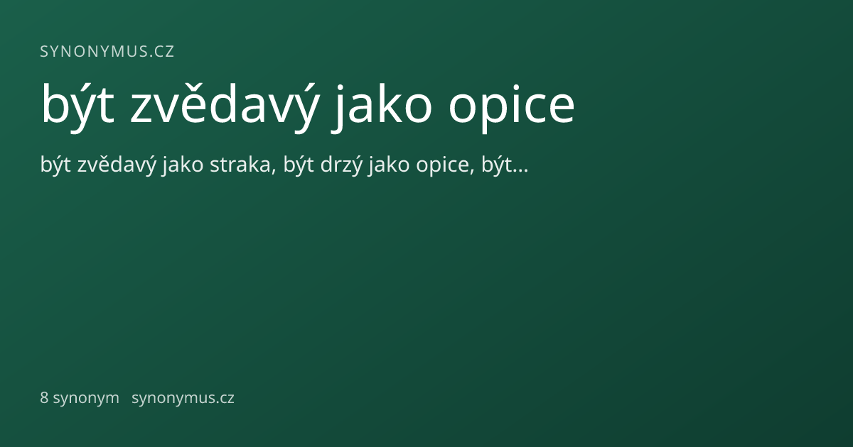 Náhled odkazu: být zvědavý jako opice