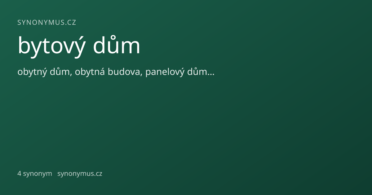 Náhled odkazu: bytový dům