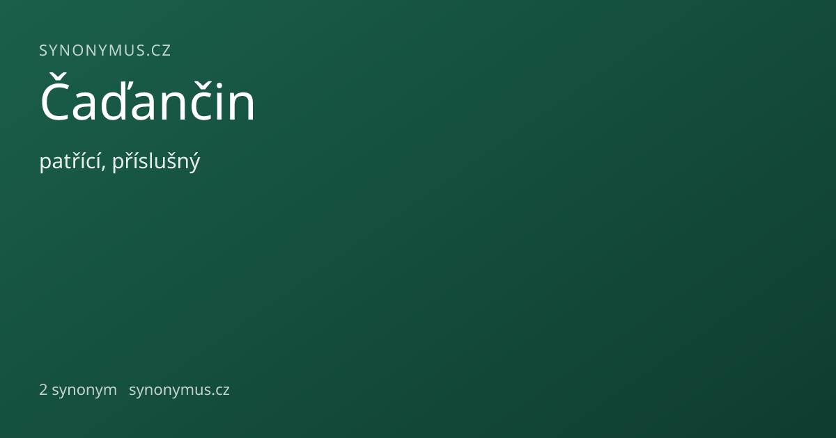 Náhled odkazu: Čaďančin