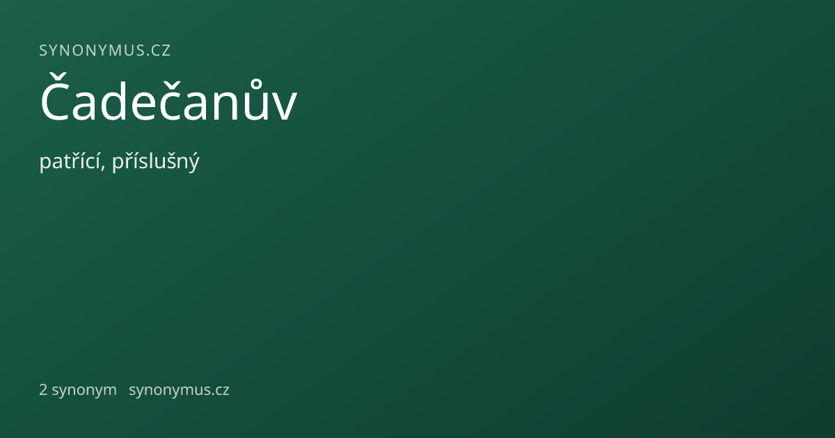 Náhled odkazu: Čadečanův