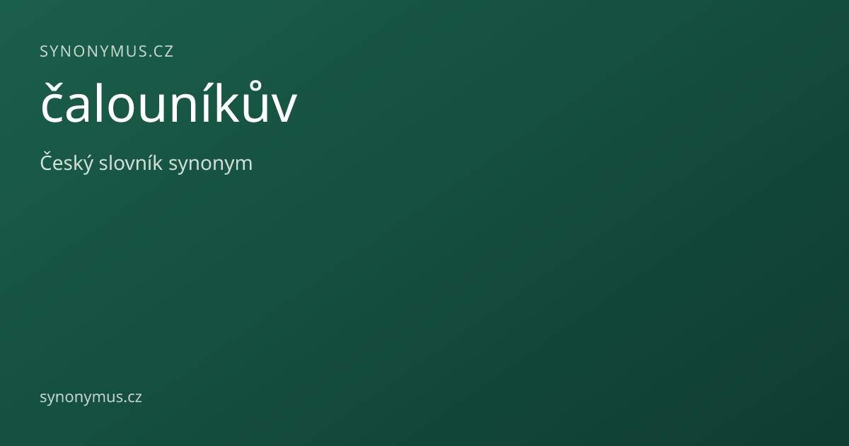 Náhled odkazu: čalouníkův