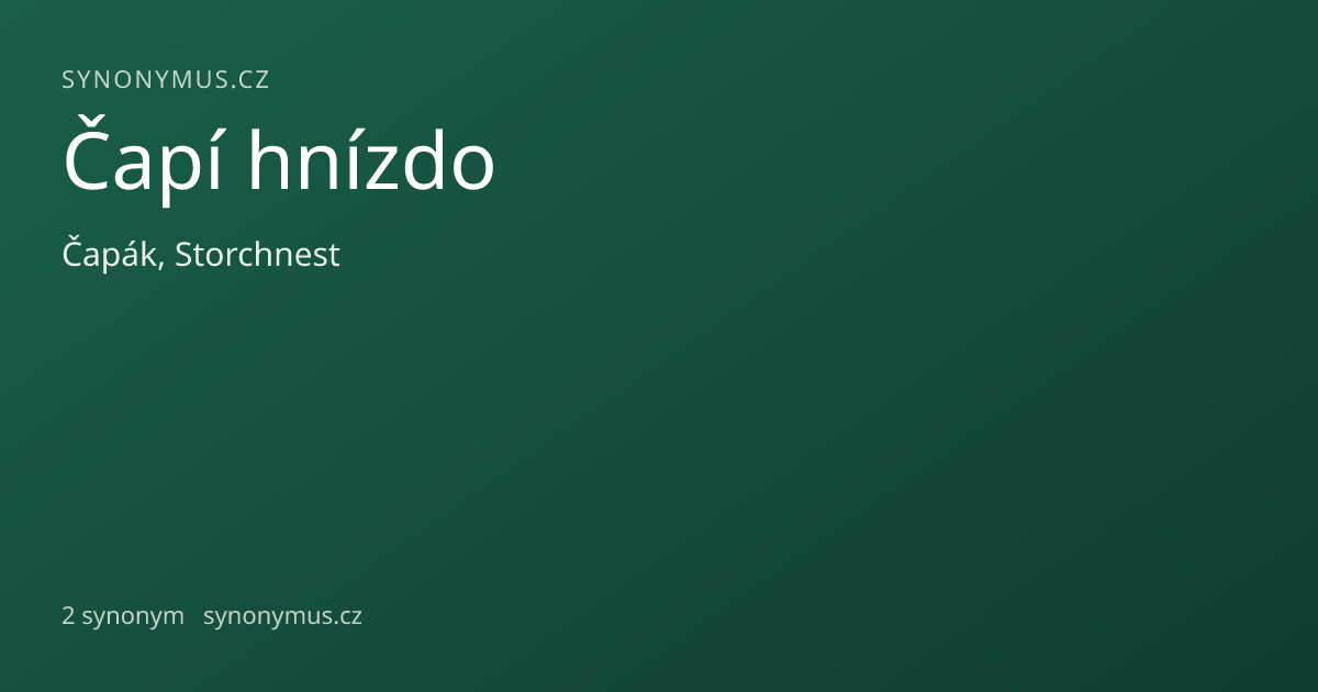 Náhled odkazu: Čapí hnízdo