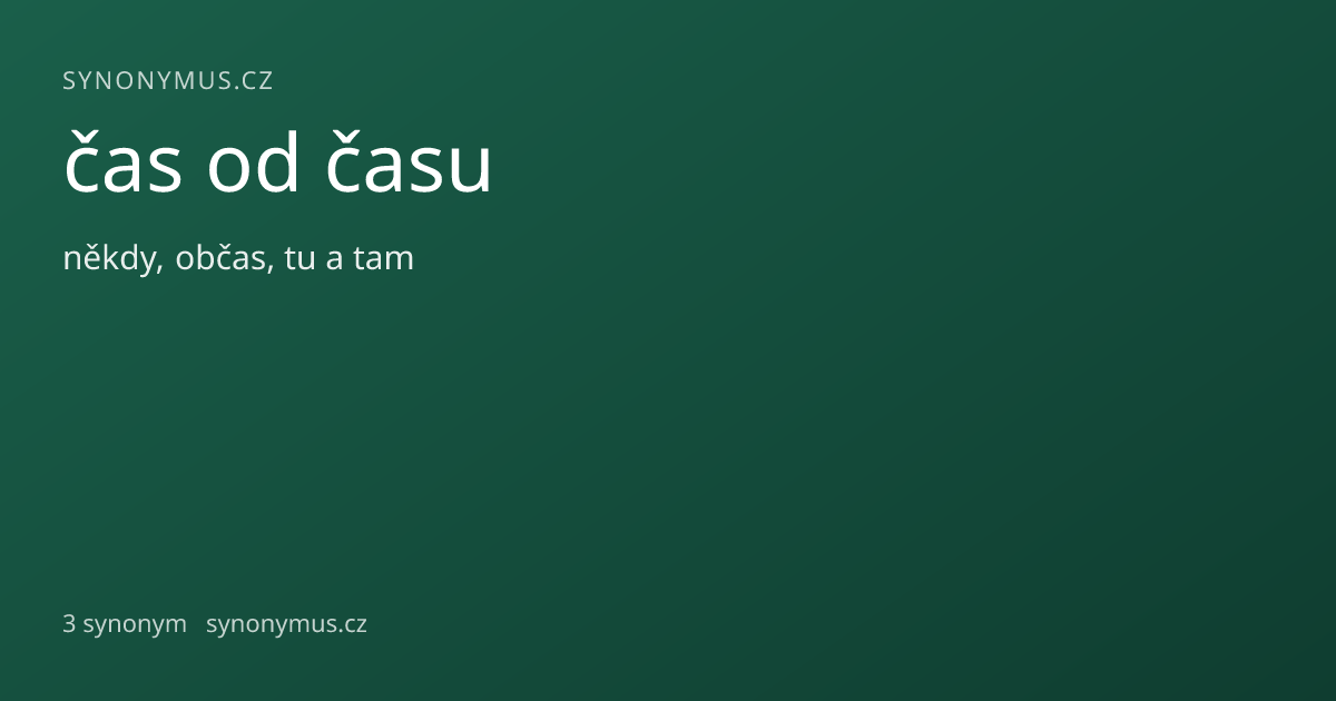 Náhled odkazu: čas od času