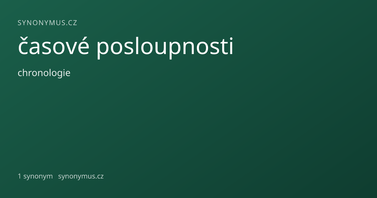 Náhled odkazu: časové posloupnosti
