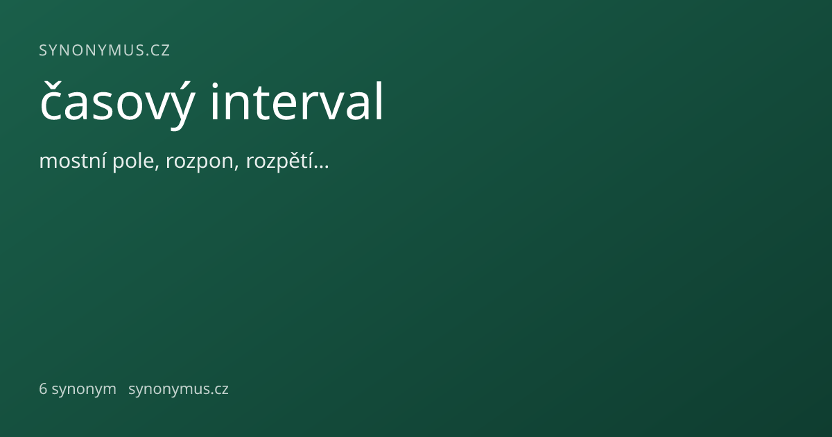 Náhled odkazu: časový interval