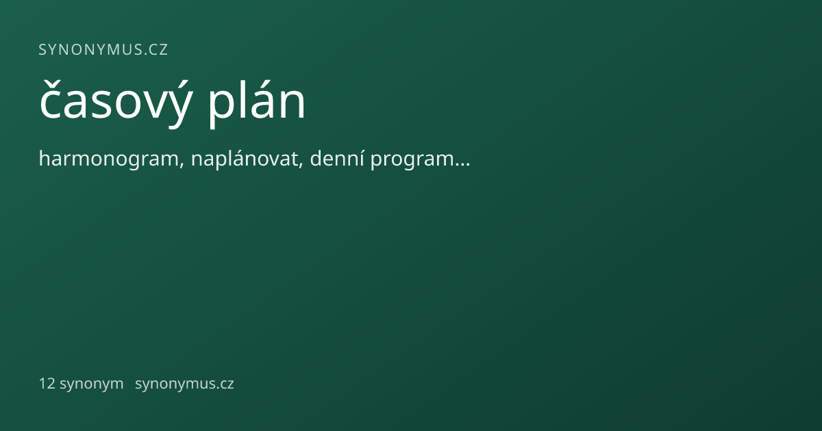 Náhled odkazu: časový plán