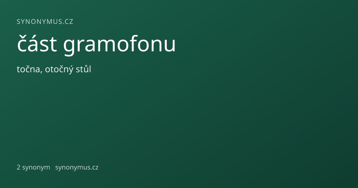 Náhled odkazu: část gramofonu