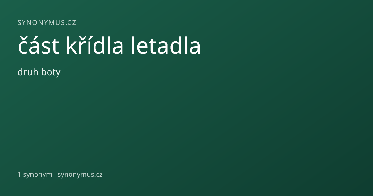 Náhled odkazu: část křídla letadla