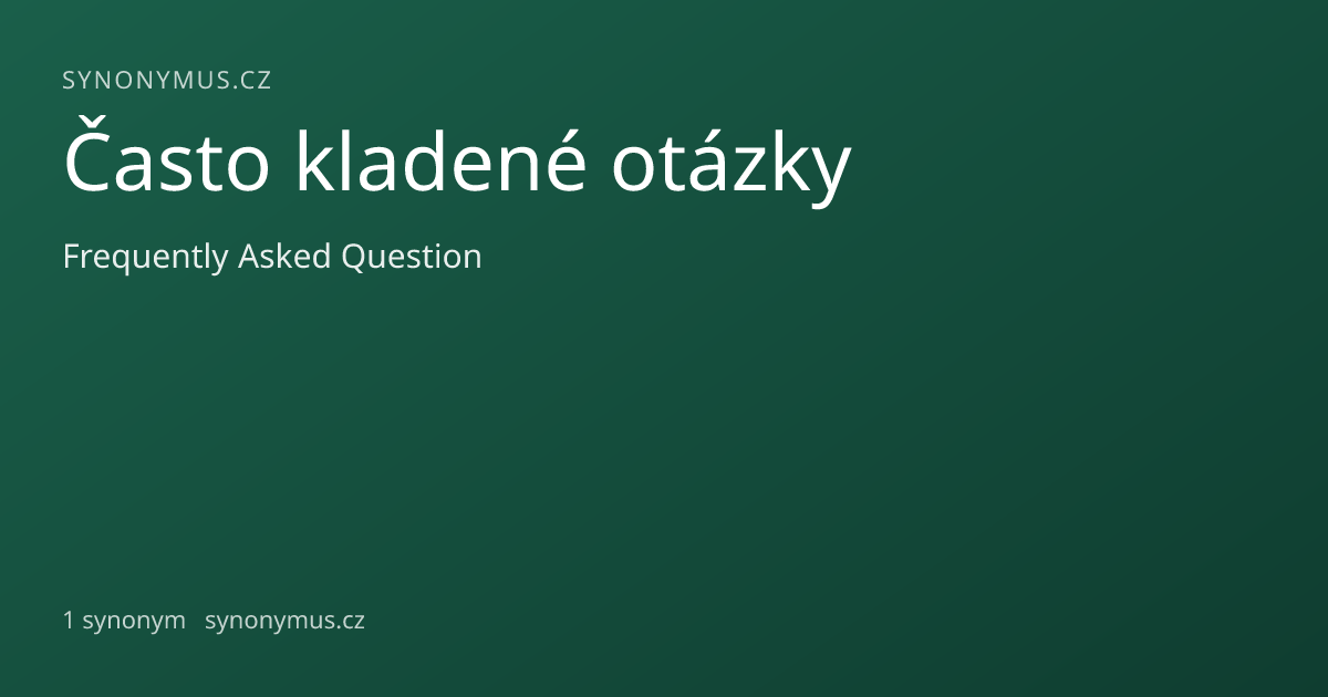 Náhled odkazu: Často kladené otázky