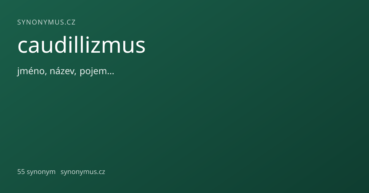 Náhled odkazu: caudillizmus