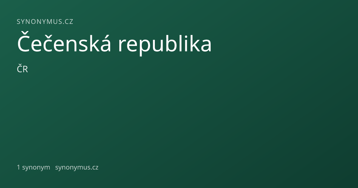 Náhled odkazu: Čečenská republika