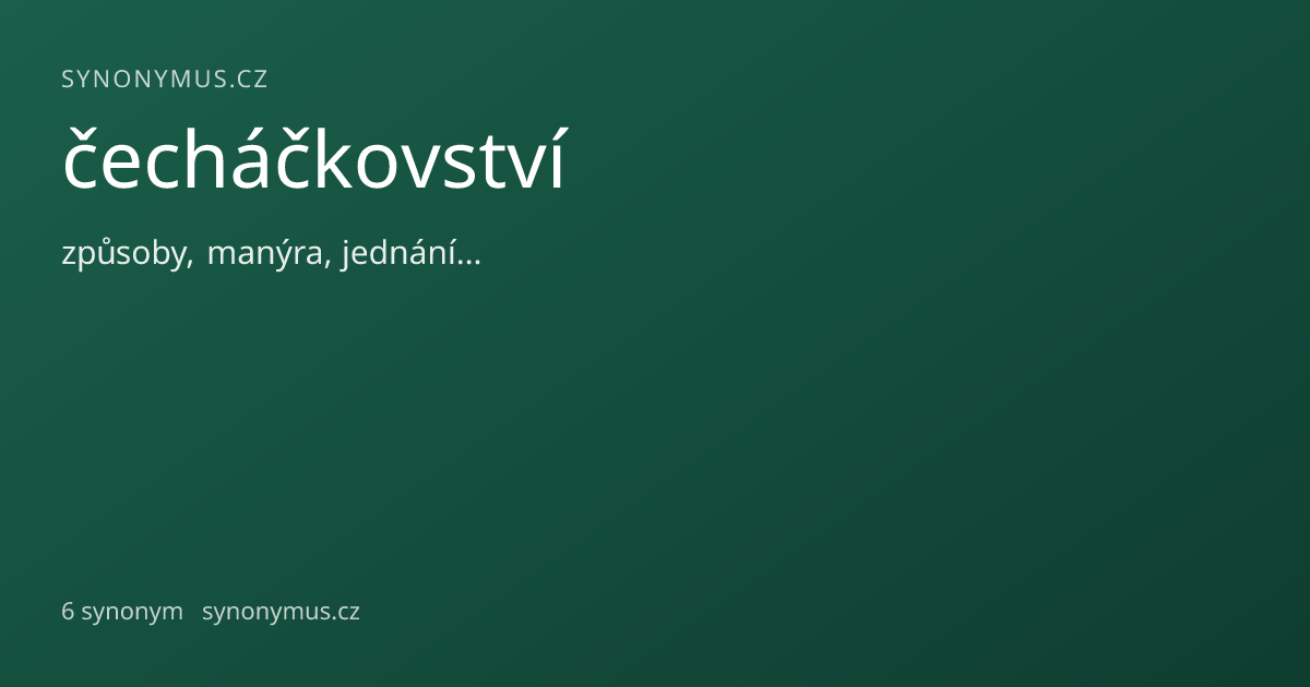 Náhled odkazu: čecháčkovství