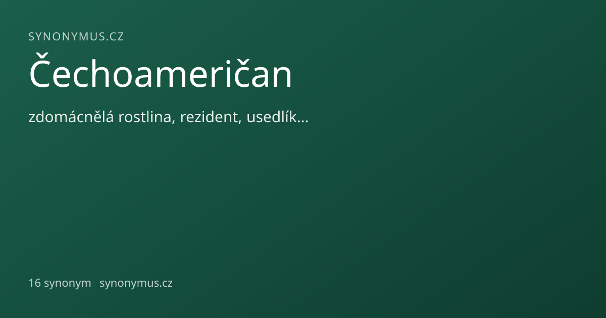 Náhled odkazu: Čechoameričan