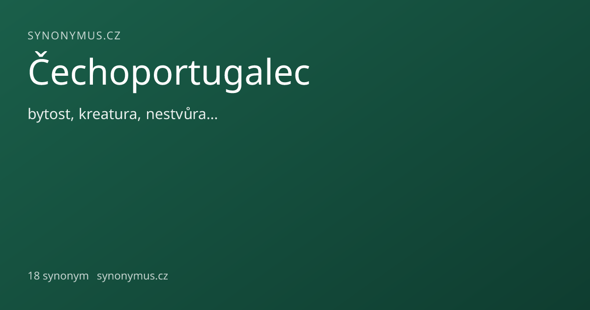 Náhled odkazu: Čechoportugalec