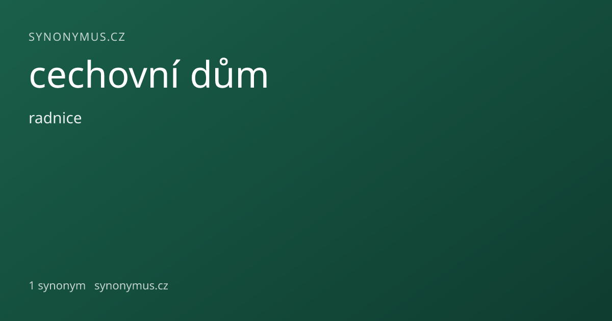 Náhled odkazu: cechovní dům