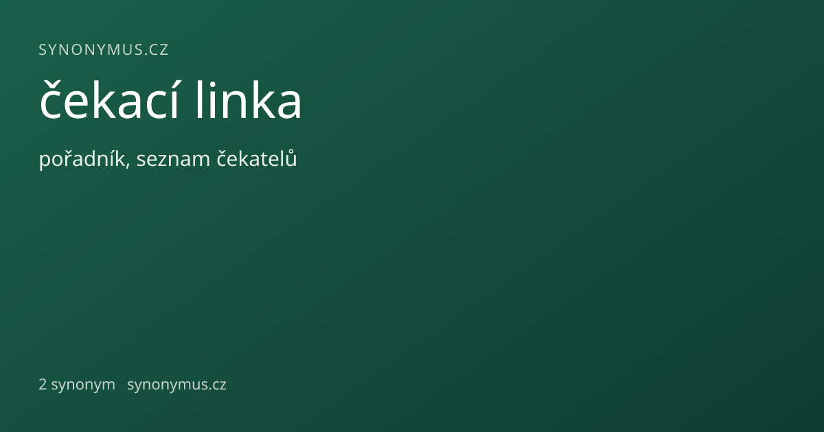 Náhled odkazu: čekací linka