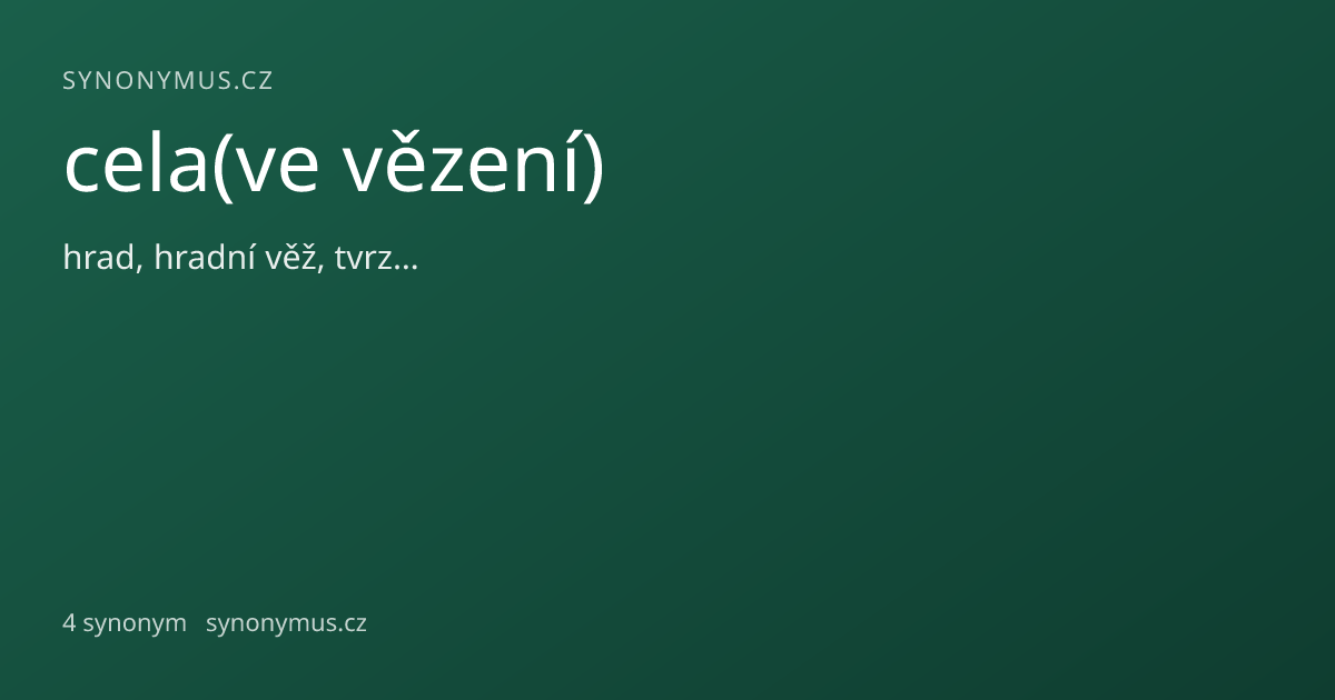 Náhled odkazu: cela(ve vězení)