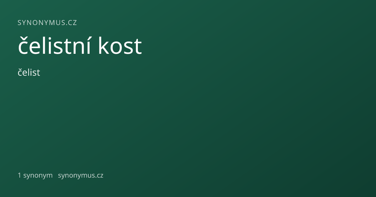 Náhled odkazu: čelistní kost