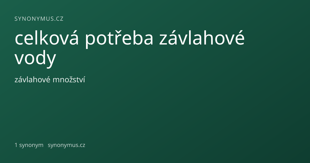 Náhled odkazu: celková potřeba závlahové vody