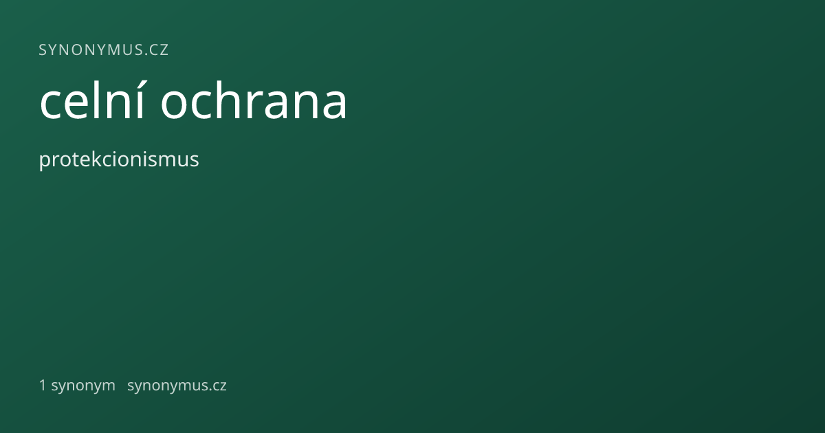 Náhled odkazu: celní ochrana