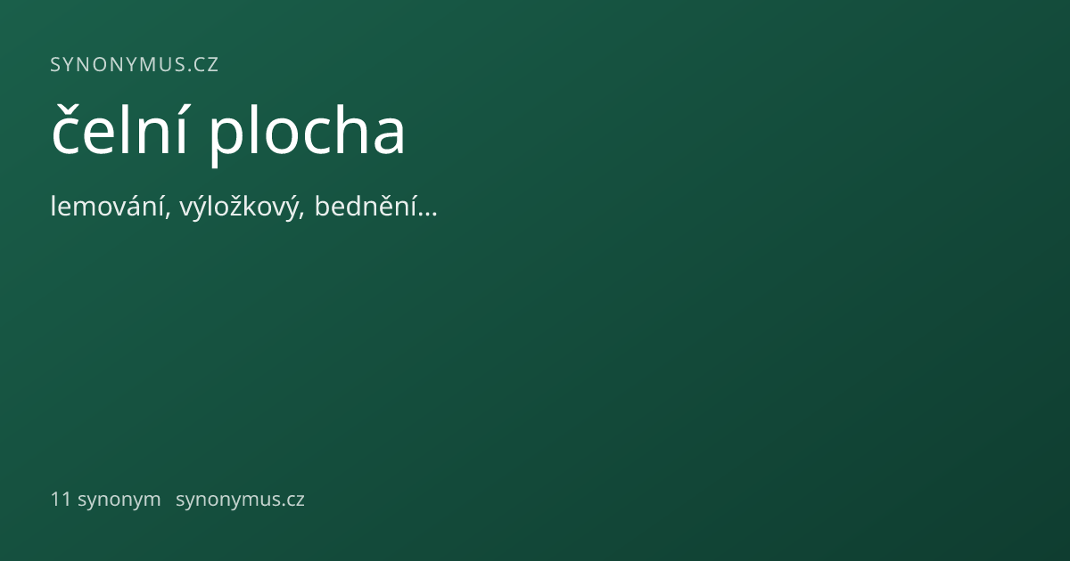Náhled odkazu: čelní plocha