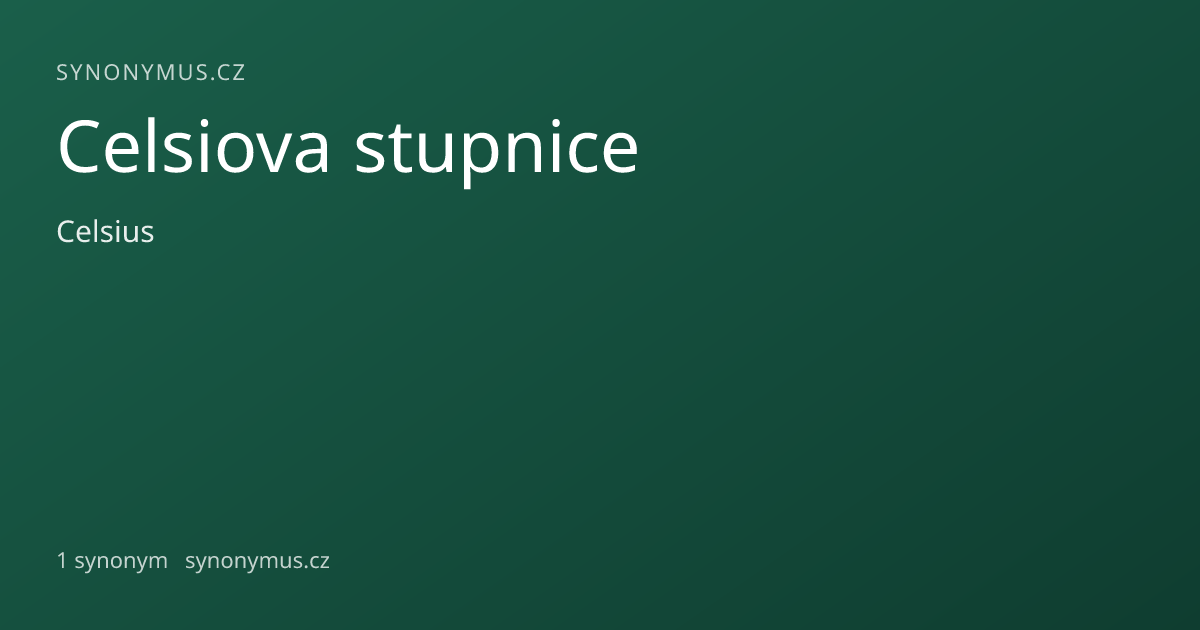 Náhled odkazu: Celsiova stupnice