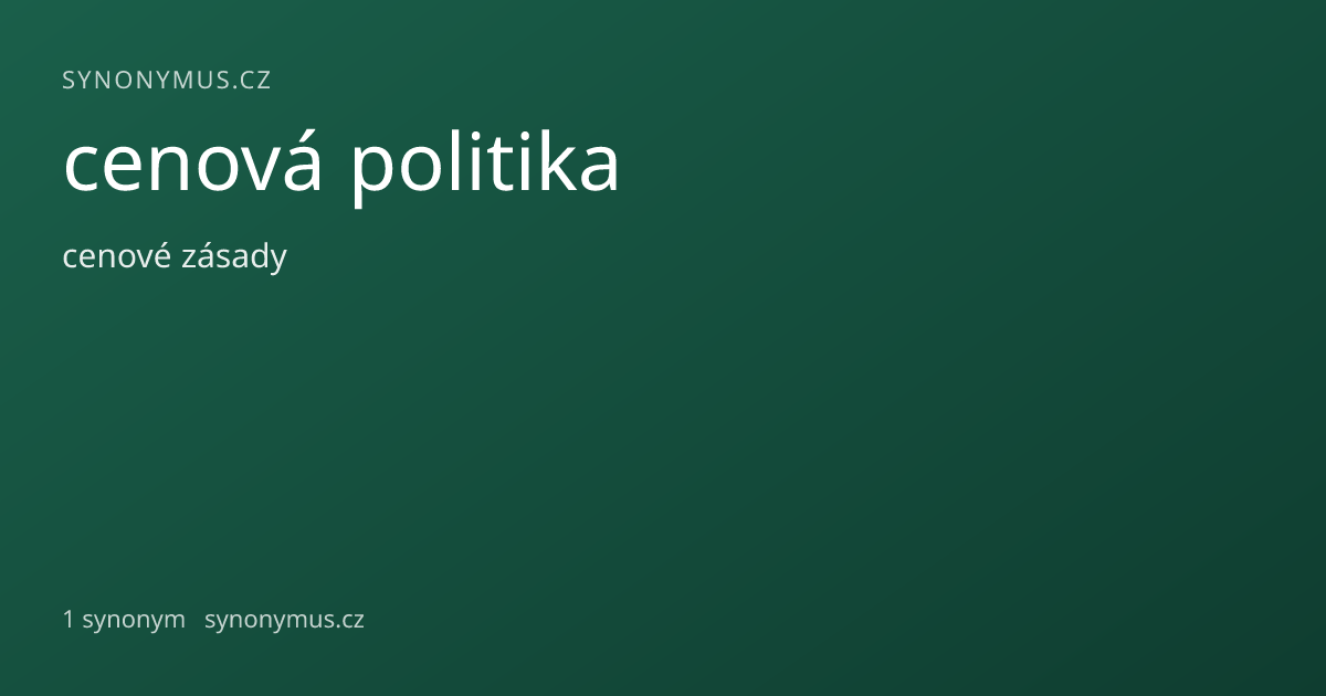 Náhled odkazu: cenová politika