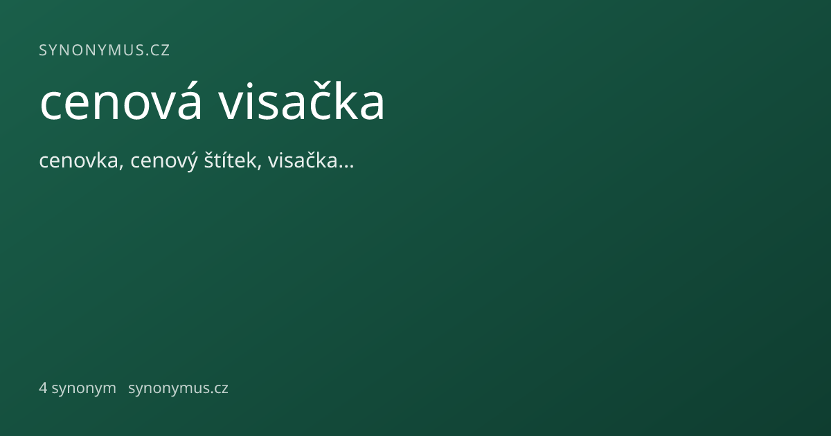 Náhled odkazu: cenová visačka