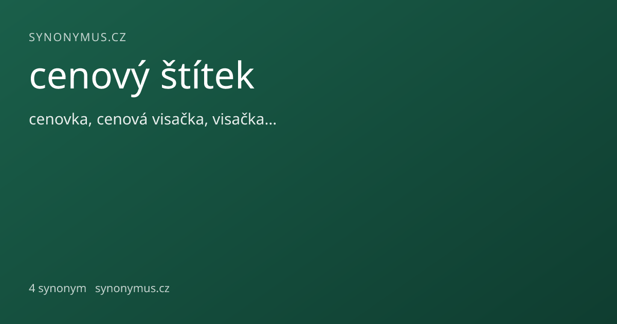 Náhled odkazu: cenový štítek
