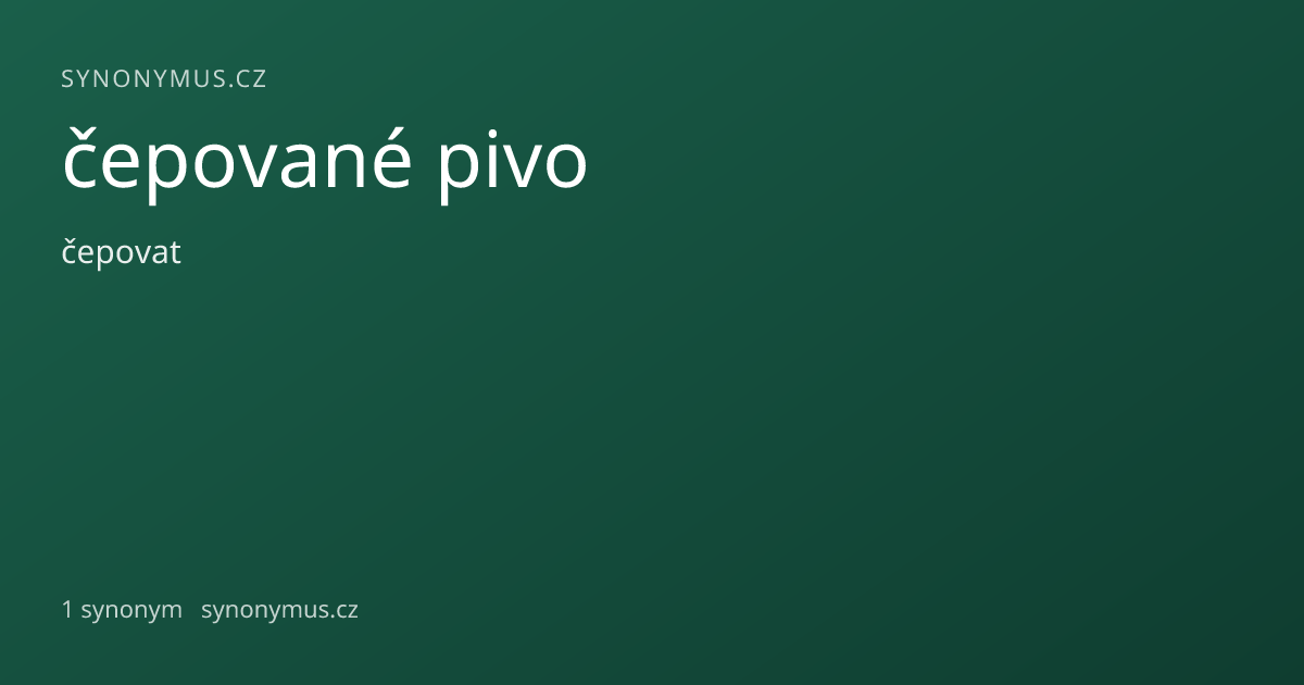 Náhled odkazu: čepované pivo
