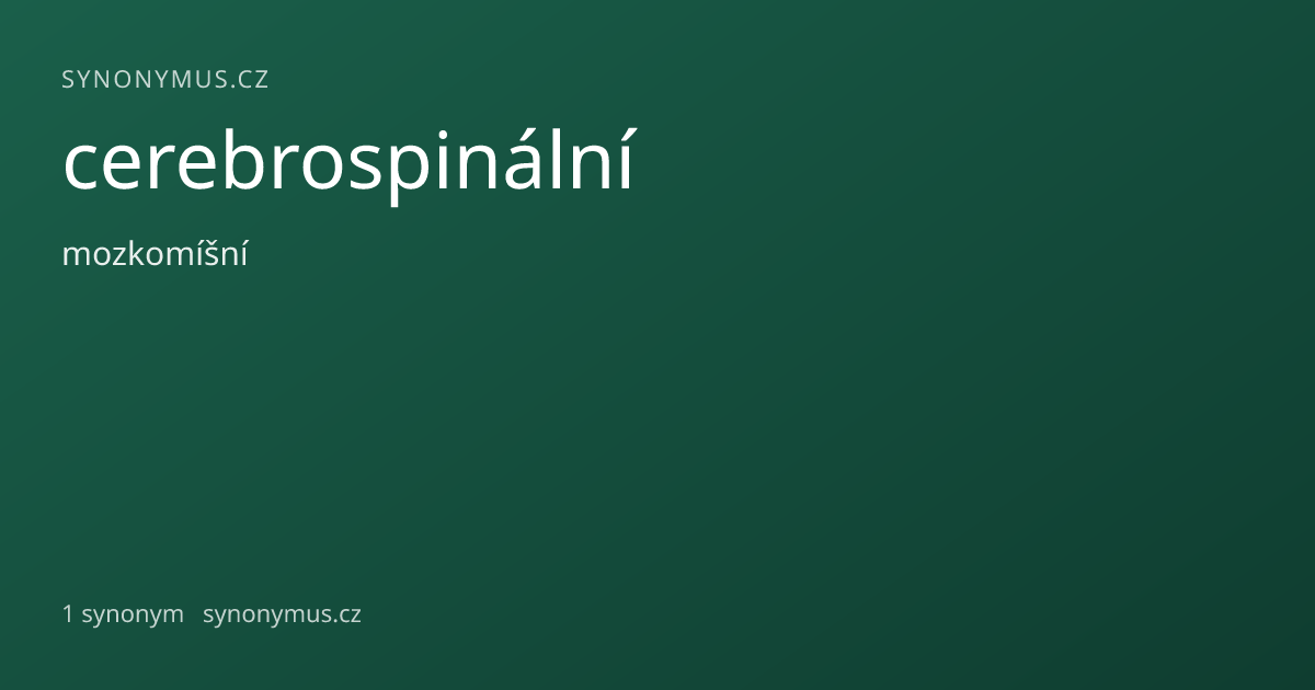 Náhled odkazu: cerebrospinální