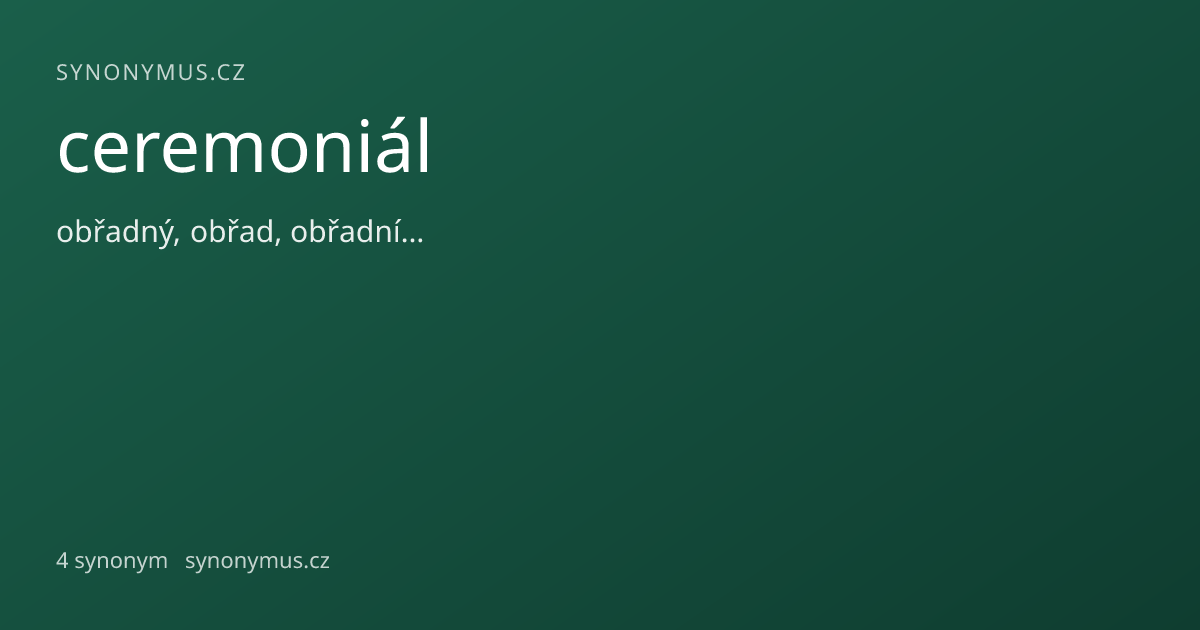 Náhled odkazu: ceremoniál