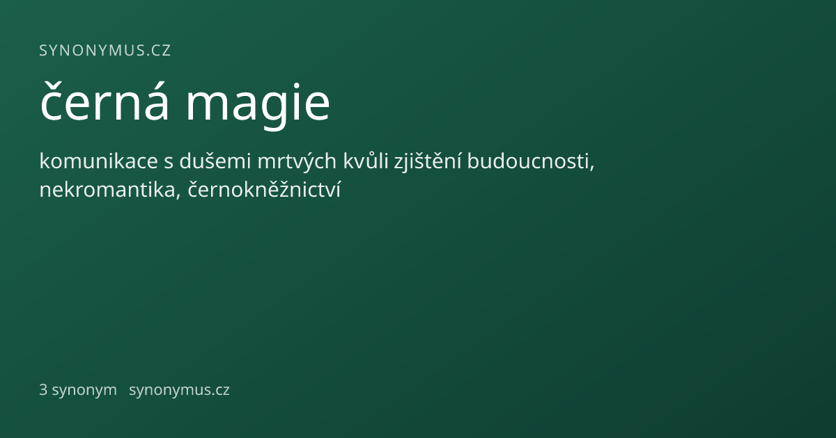 Náhled odkazu: černá magie