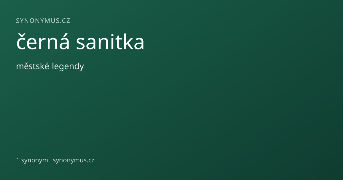 Náhled odkazu: černá sanitka