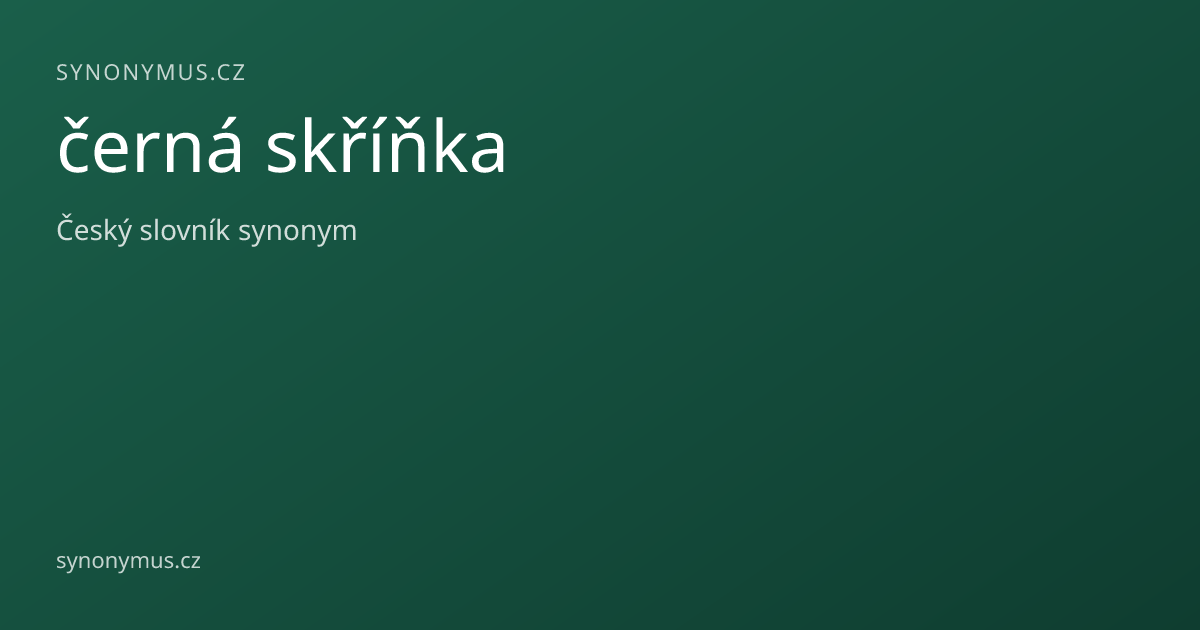Náhled odkazu: černá skříňka