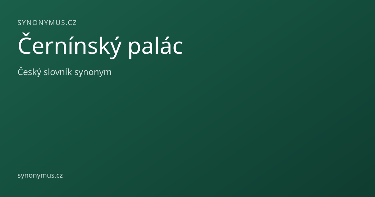 Náhled odkazu: Černínský palác